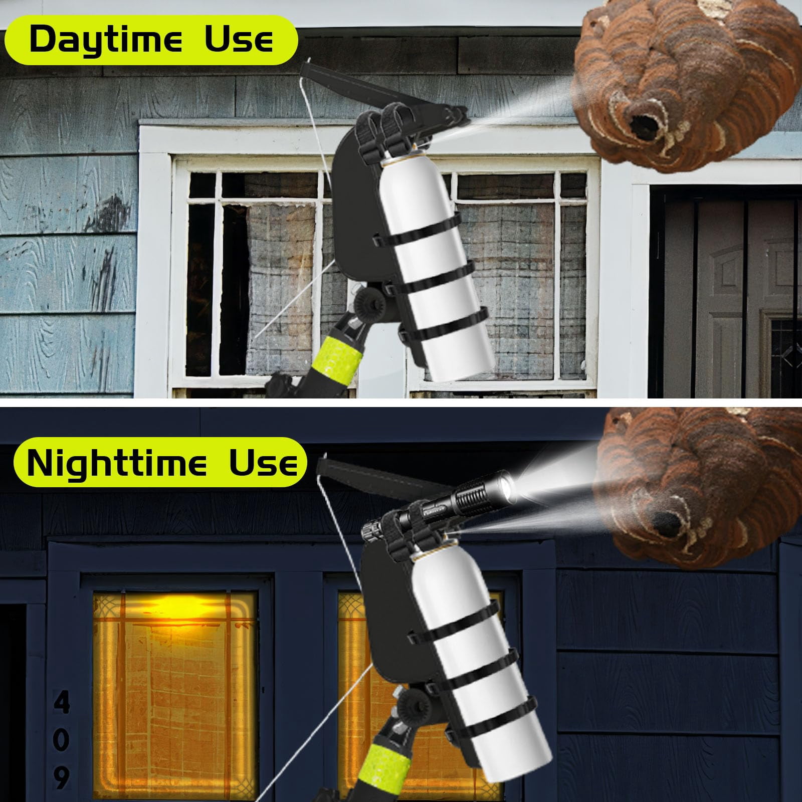 Spray Can Extension Pole - Aerosol and Duster Adaptor for Wasp Spray, Paint, Carpenter Dusting