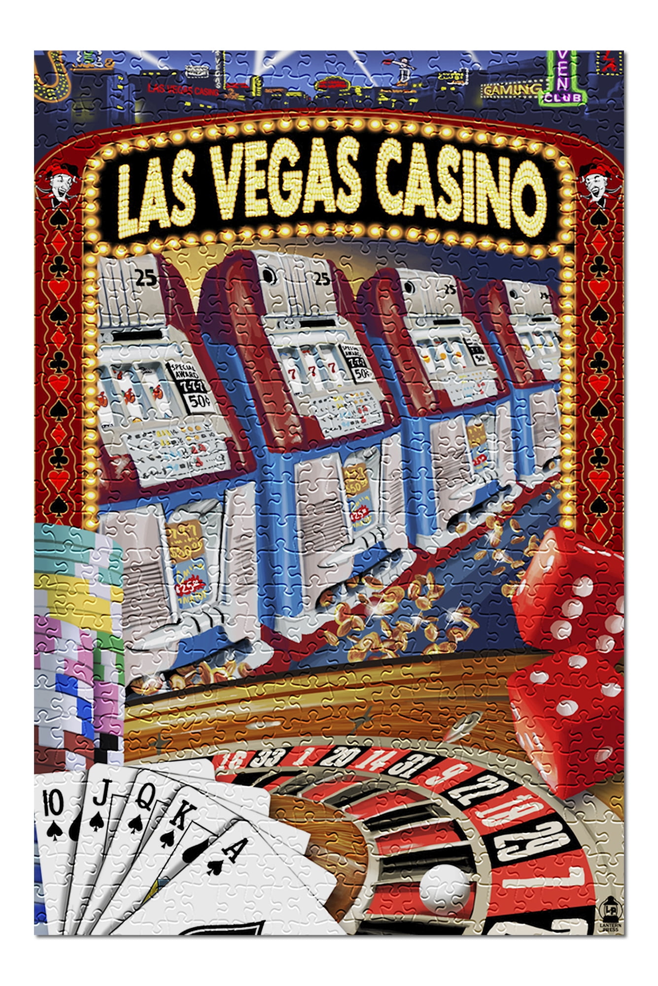 Las Vegas, Nevada, Casino Montage, 500 Piece Challenging 19 x 27 Jigsaw  Puzzle for Adults and Family, Made in USA - Walmart.com