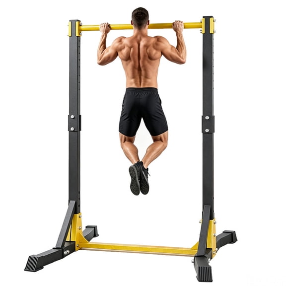 Pull Up Bar, Portable Pullup Bar Station for Home Gym, 11 Gears Adjustment Free Standing Workout Station or Pull-Ups, Dips, Leg Raises and Full-Body Strength Training, 400LBS Capacity