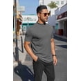 thumbnail image 6 of COOFANDY Men's Half Turtleneck Shirts Short Sleeve Slim Fit Underwear T-Shirts Lightweight Baselayer Mock Top, 6 of 10