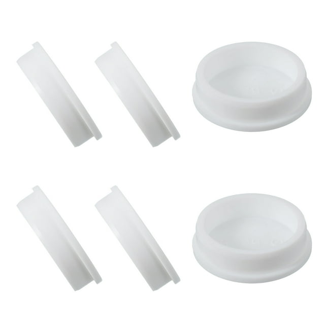 Uxcell 6 Pcs Tapón de Silicona en Forma de T, Diámetro 50 mm/1.97 Pulgadas, Tapón de Silicona Reutilizable Impermeable, Tapón Redondo de Sellado para Equipos de Tuberías, Blanco