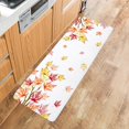 thumbnail image 5 of Autumn Maple Leaf Kitchen Floor Mats, Retro Watercolor Leaves Plant 2 PCS Anti Fatigue Area Runner Rugs Set Orange Foliage Non-Slip Bathroom Comfort Standing Mat Home Decor, 5 of 6