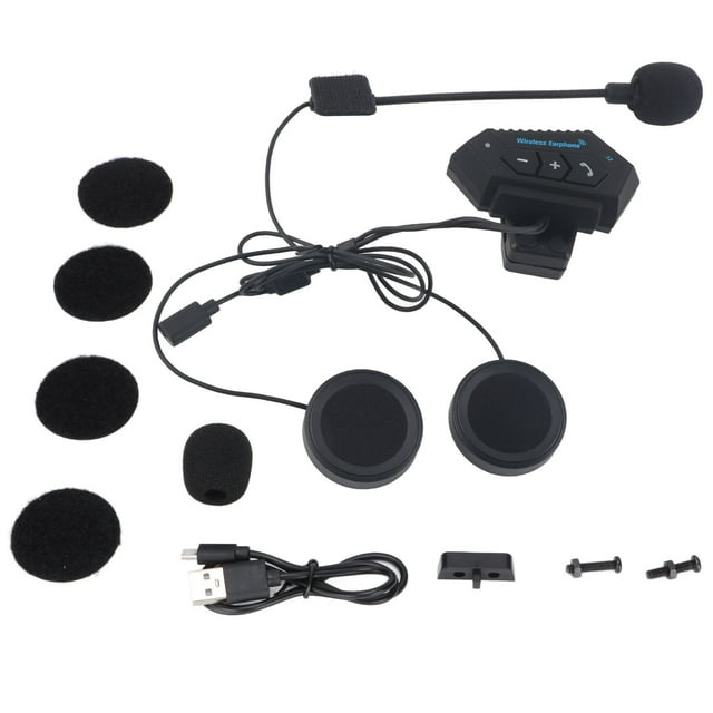 Casco Bluetooth Intercomunicador Auriculares Montar Casco Bluetooth 5.0 Música Intercomunicador Auriculares