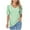 Mint Green, variant on Diufon Summer Puff Short Sleeve T Shirts for Women Casual Solid Color Tunics V Neck Tees