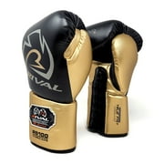 RIVAL Boxing RS100 Pro Lace-Up Sparring Gloves - 18 oz. - Black/Gold