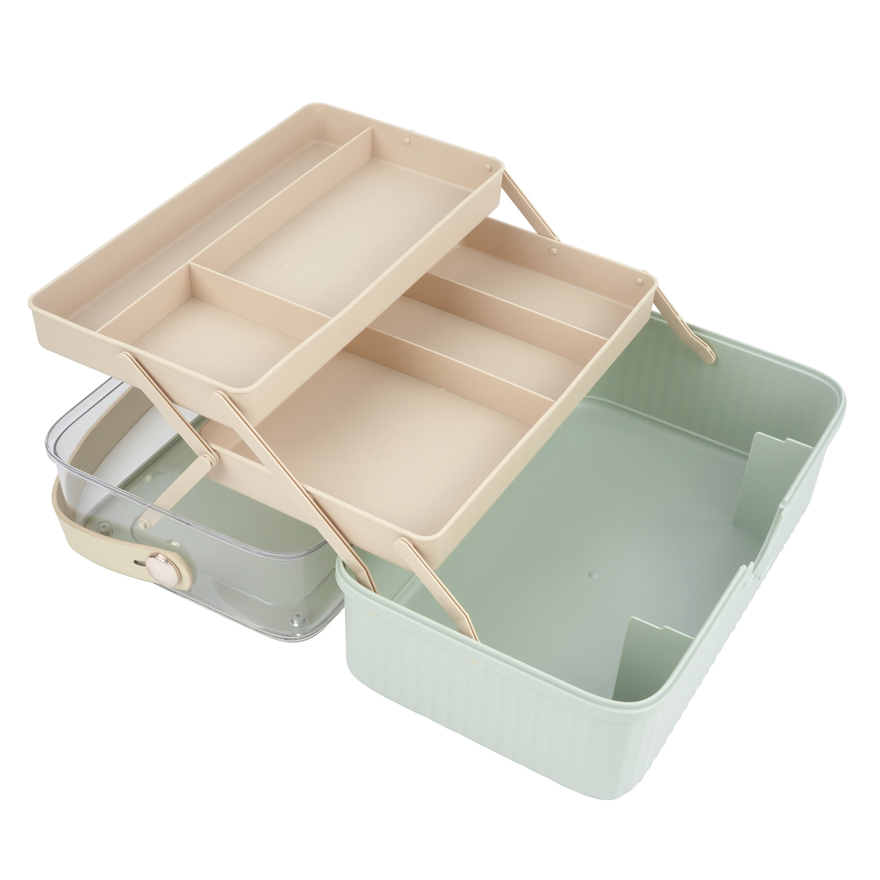 Artist's Loft Medium Sage Storage Box - Durable Plastic Organizer - Portable Storage Solution for Art, Craft, and Office Supplies, 6 Pack