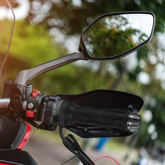 SWETRACE 2Pcs Heated Grips for Motorcycle with Black Abs Rubber for Winter and Cold Weather
