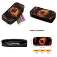 thumbnail image 3 of xixirimido Soccer with Fire Pattern Kids Backpack Set for Boys Girls School Bookbag Lunch Bag Pencil Bag 3 in 1 Set Hiking Travel Daypack, 3 of 4