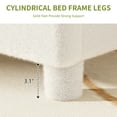 thumbnail image 4 of MOPHOTO Boucle bed frame Child Bed for Kids,Wood Upholstered Bed Frame with Adjustable Headboard,Standard Crib Size Toddler Bed,Certified Toddler Fabric Beds,Modern Platform Bed (White), 4 of 8