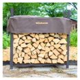 Brown 4 Foot 1/4 Cord Firewood Rack Heavy Duty Indoor Outdoor