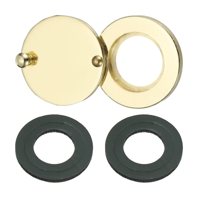 Uxcell Copper Peephole Cover Rotating Door Viewer Covers With Self-Adhesive Tool For Home 5/8" Imitation Gold