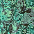 thumbnail image 1 of Ahgly Company Machine Washable Indoor Square Abstract Turquoise Blue Modern Area Rugs, 8' Square, 1 of 4