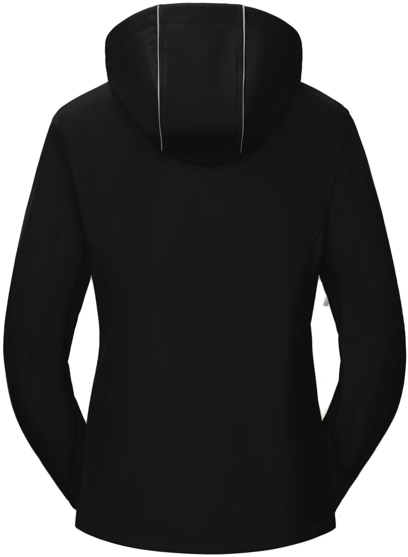 Chrisuno Fall Coats For Women All Weather Jacket Spring Lightweight Women's Softshell Insulated Windbreaker With Removable Hood Waterproof Warm Fleece Lined Coat Black S