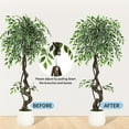 thumbnail image 4 of Realistic Artificial Ficus Tree - 4FT Faux Floor Plant with White Ceramic Pot, Lifelike Fake Ficus Tree for Office & Indoor Outdoor Decor, Includes Pebbles & Green Moss,Living Room, Bedroom, Balcony, 4 of 8