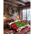 thumbnail image 4 of Christmas Tree Flannel Blanket for Bed,Travel and Camping, Red Xmas Balls Evergreen Bough Winter Snowflake Super Soft Cozy Blanket for All Seasons 50" x 60", 4 of 6
