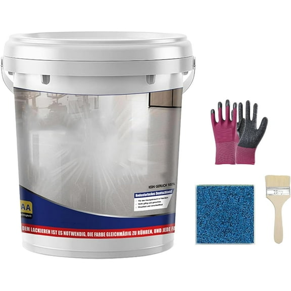 Vansen Floor Paint, Epoxy Colored Sand Floor Paint, High Gloss Marble Finish Epoxy Floors Coating, Wear-Resistant Anti-Slip Self-Leveling Epoxyfloor Paints, Waterproof (Covering 3 square feet,F#)