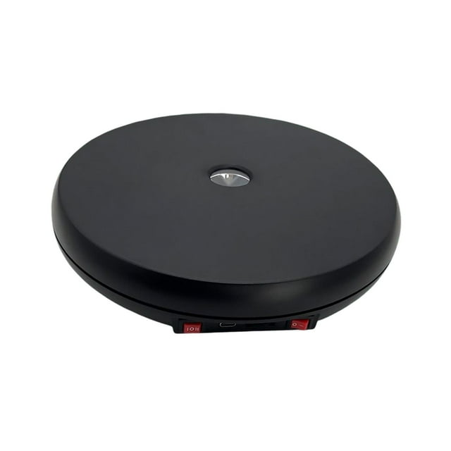 Soporte de exhibición de tocadiscos Rotación de 360 grados Soporte de exhibición de tocadiscos giratorio eléctrico para productos de fotografía Reloj mayimx Soporte de exhibición giratorio