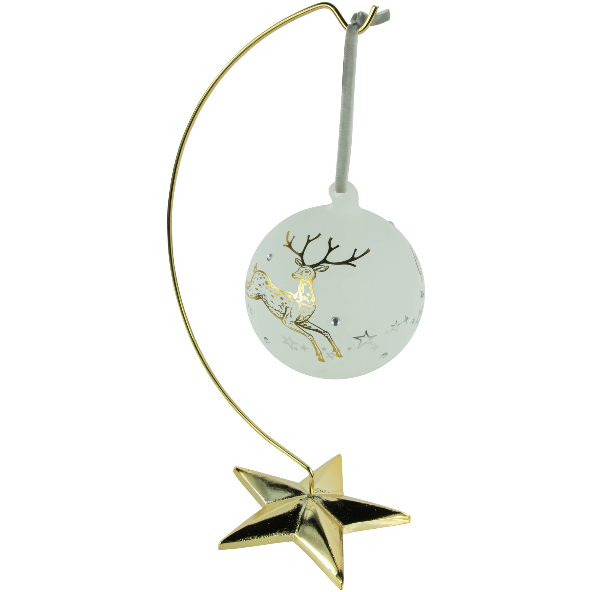 10.25" Silver Snowflake Christmas Ornament Holder