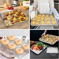 thumbnail image 4 of Baking Sheet with Rack Set (1 Pan + 1 Rack), Trianu Stainless Steel Cookie Sheet with Cooling Rack, Nonstick Baking Pan, Warp Resistant & Heavy Duty & Rust Free, 10.2 x 7.8 x 1 inches, 4 of 8