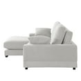 thumbnail image 5 of Better Home Products Corduroy L Shaped Upholstered Daisy Convertible Sofa, Cream, 5 of 9
