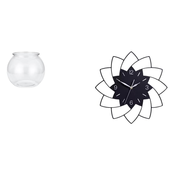 Acuario de escritorio,Pecera pequeña transparente,pecera,jarrón,mesa,Reloj de pared grande,Reloj de pared acrílico silencioso sin tictac,Reloj de pared grande para oficina,silencioso,fácil