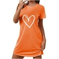 thumbnail image 3 of Royisotas Nightgowns for Women Plus Size ShortSleeve Sleepshirt Orange Summer Ladies Night Gowns, 3 of 4
