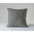 thumbnail image 3 of Creative Co-Op Woven Cotton Striped Pillow, Black and Cream, 3 of 6