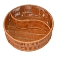 thumbnail image 1 of Panier de Service pour Aliments, Organisateur de Panier Divisé, Rangement Multifonction Tissé à la Main Rond Type S, 1 of 9