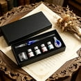 thumbnail image 5 of Glass Dip Pen Set,Crystal Glass Calligraphy Pen with Ink Bottles Pen Holder and Cleaning Cup Writing Gift Set for Drawing Signature Art Journaling, 5 of 7