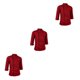 thumbnail image 4 of Wosthever Retro Chef Chaqueta Abrigo Uniforme Manga larga Hotel Cocina Ropa 3XL Rojo Type1 NO1, 4 of 6