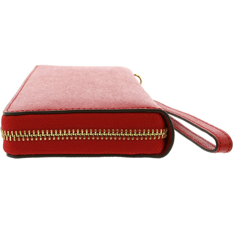 Leather wallet Michael Kors Red in Leather - 32075362