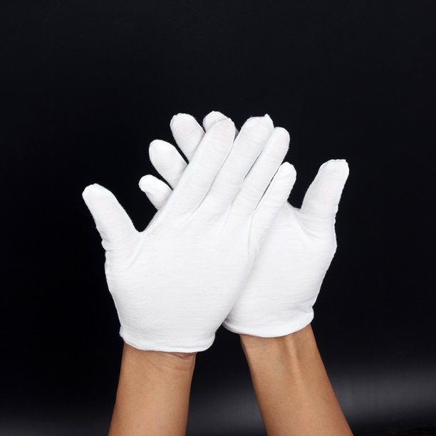 White Soft Lintfree Performance Gloves for Saxophone Trumpet Flute