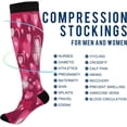 thumbnail image 4 of FREEAMG 2 Pair Lovely Love Heart Compression Socks for Women Men,Knee High Stockings for Athletic Sports,Running,Travel, 4 of 7