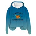 thumbnail image 4 of Flash Deal! Mode Décontractée pour Femmes Imprimé Lettre Col Rond Manches Longues Haut Chandail en Molleton Soldes Tous Articles en Liquidation Bleu S, 4 of 4
