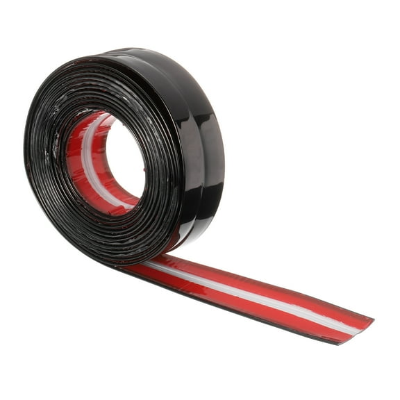 Uxcell Wall Corner Protector Molding Trim 1.2" 10 ft Flexible Caulk Strip, Black