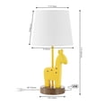thumbnail image 3 of Sahara 17.5" Mid-Century Vintage Iron/Resin Giraffe LED Kids' Table Lamp with Phone Stand and USB Charging Port, Yellow, 3 of 9