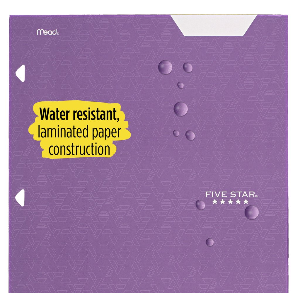 Five Star 4-Pocket Paper Folder, Amethyst Purple (331060G-WMT22) - image 5 of 7