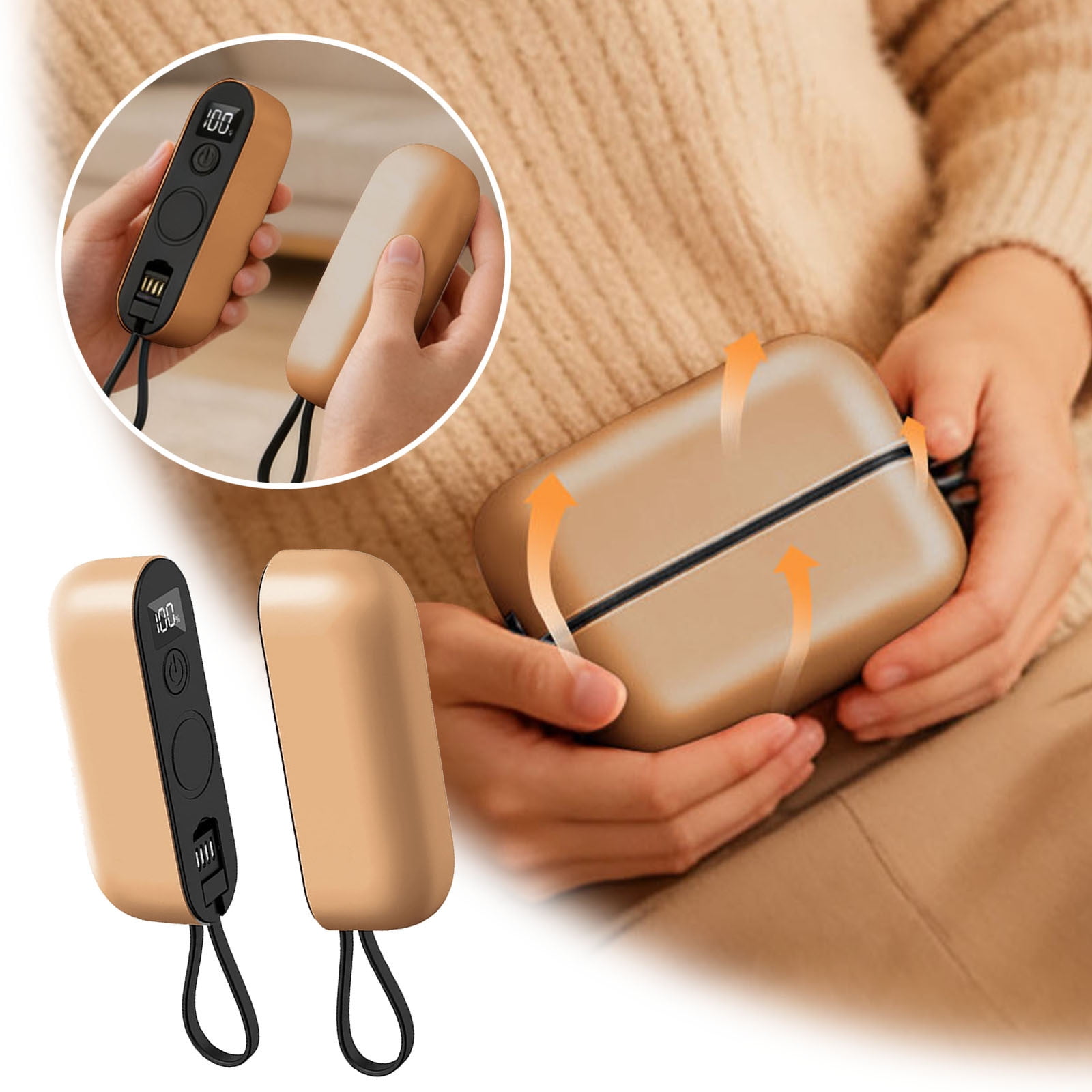 Rechargeable Purpose Hand Warmer Portable Mini Heater for Cold Weather Personal Warming