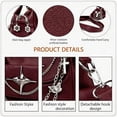 thumbnail image 6 of Sunyuer Vintage Distressed Chain Motorcycle Bag - Stylish, Large Capacity, Single Shoulder Handbag Tote Y2K Hobo Bag for Women, 6 of 8