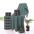 thumbnail image 4 of Xuniizn Bath Towel and Wash Cloths Set: 1xBath Towel and Hand Towel Set, Flock, Highly Absorbent & Fade Resistant, 4 of 7
