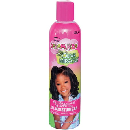 African Pride Dream Kids Olive Miracle Anti-Breakage Detangling Oil Moisturizer, 8 fl (Africa's Best Silky Set Styling Lotion)