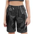 thumbnail image 1 of RXIRUCGD 2025 Summer Clothes for Kids Solid Color Loose Glossy Straight Leg Shorts For Boys And Girls Five Part Shorts For Performance Mid Length Shorts, 1 of 4