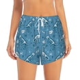 thumbnail image 2 of Vsdgher Dinosaur Skull Print Women's Running Double Layer Shorts High Waisted with Pockets Elastic Yoga Workout Athletic Gym Sports, 2 of 8