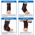 thumbnail image 3 of Tobillera deportiva (M) - órtesis de tobillo ajustable con placa de PE - para esguinces de ligamentos y lesiones deportivas, 3 of 5