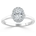 thumbnail image 2 of Spot Jewel Oval Cut 1.8 Ct Diamond Ring for WoHim - 14K White Gold Plated Ring for WoHim - Halo EngageHimt Anniversary Gift - Christmas Special Gift - Causal Office Wear Ring, 2 of 7