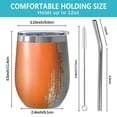 thumbnail image 5 of 12oz Stemless Wine Tumblers Orange and Grey Abstract Art Artwork Vacuum Insulated Stainless Steel Travel Tumbler Cups Mug with Lid and Straw for Champaign,Cocktail,Beer with Cleaning Brush, 5 of 5