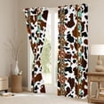 thumbnail image 3 of Erosebridal Adult Retro Aztec Black Out Curtains, Brown Cow Print Curtains Pack of 2 (42x63 Each), 3 of 6