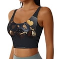 thumbnail image 2 of Fotbe Casino Cards Poker Sujetador Deportivo Largo sin Aros para Mujer con Almohadillas y Soporte Medio, Transpirable y Absorbente, Camiseta Tipo Chaleco o Tank Top-XX-Large, 2 of 8