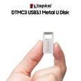 thumbnail image 4 of Kingston Kingston DTMC3 32GB USB 3.1 Flash Drive - Silver Metal, Compact Design, 100MB/s Read Speed, Compatible with Windows/Mac OS X, 4 of 7