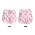 thumbnail image 5 of Lsque Cute Flamingo with Heart Printed Women's Running Shorts with Liner Pockets,Elastic Quick Dry Workout Athletic Gym Yoga Shorts,Womens High Waist Shorts-X-Large, 5 of 9